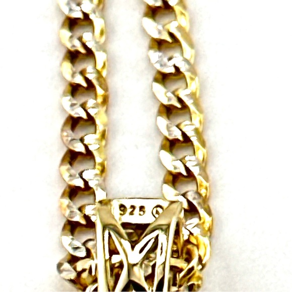 18K Gold Plated over 925 Solid Sterling Silver Letter C Initial Necklace - Picture 6 of 8